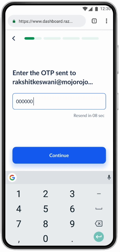 Progressive disclosure in the onboarding flow